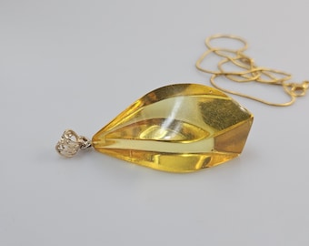 Orange amber pendant, Amber Baltic Amber gemstone jewellry