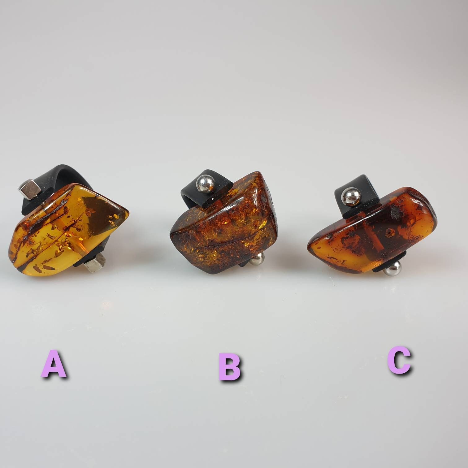 Ring. Amber Ring. Man's Ring.ruber Ring Black Amber - Etsy UK