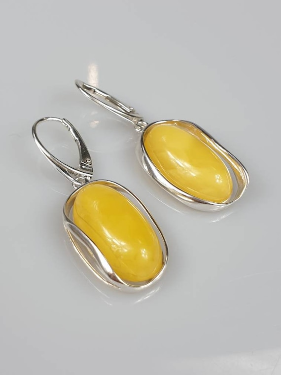 White amber best sale earrings