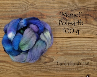 Polwarth hand dyed braid 'Monet' 100 g  3.5 oz