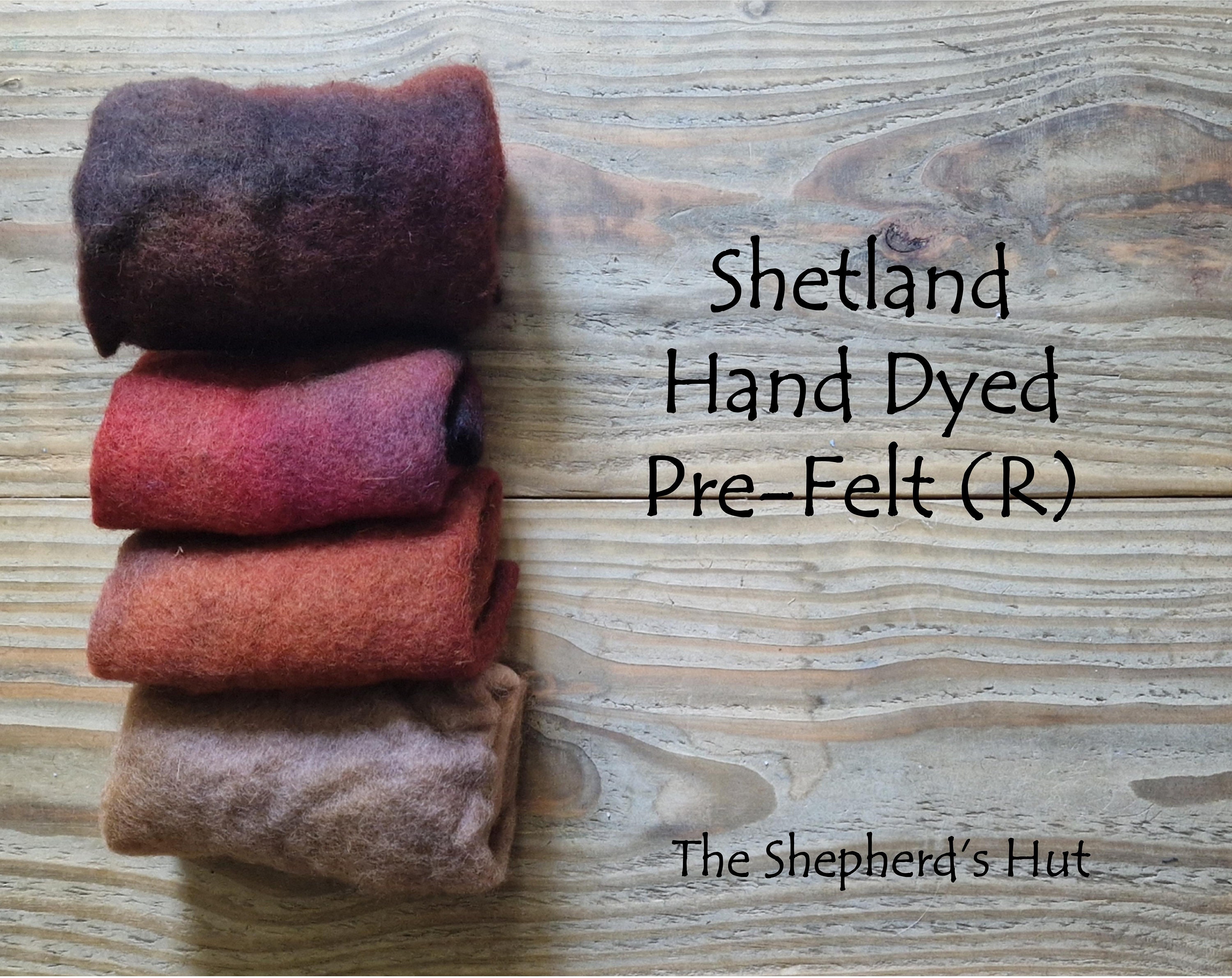 Shetland Pre Felt Hand Dyed. Selection Pack.r Four Pieces - Etsy