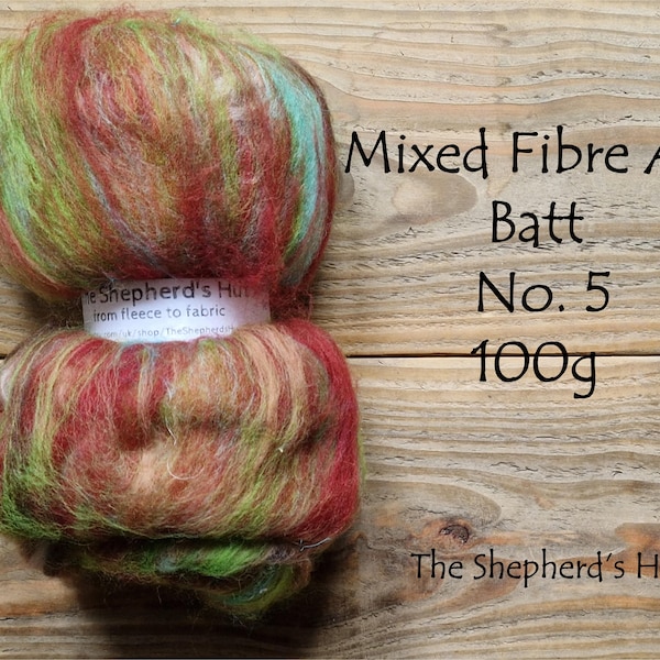 Mixed Wool Art Batt No. 005 100g