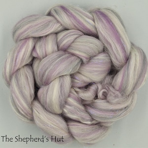 Merino Silk Stellina 'Fairy Wings' Blended Top 100g braid for spinning and felting.