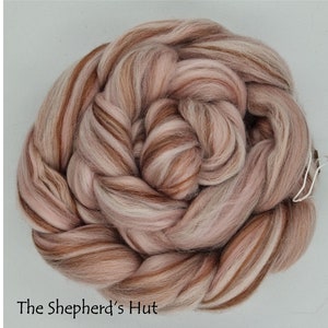 Merino 'Nicely Neutral' Blended Top 100 g braid for spinning and felting.