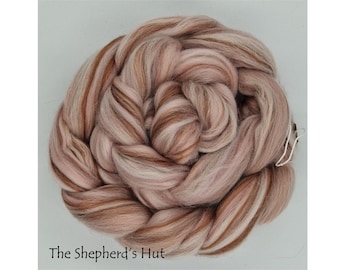 Merino 'Nicely Neutral' Blended Top 100 g braid for spinning and felting.