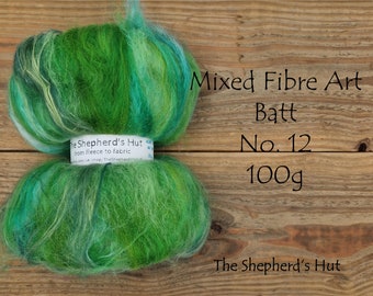 Mixed Wool Art Batt No. 012 100g