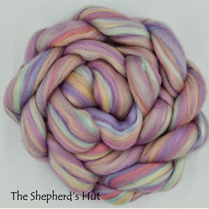 Merino &#39;Cupcake&#39; Blended Top 100 g ( 3.5 oz) braid for spinning and felting.