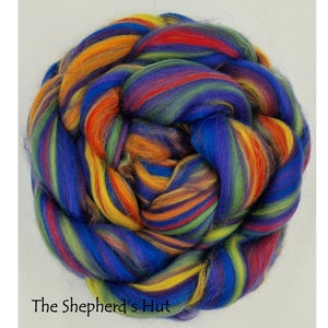 Merino Blended Top &#39;Powerful&#39; 100 g braid for spinning and felting.