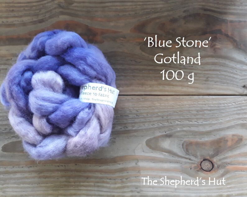 Gotland hand dyed braid /'Blue Stone/' 100 g