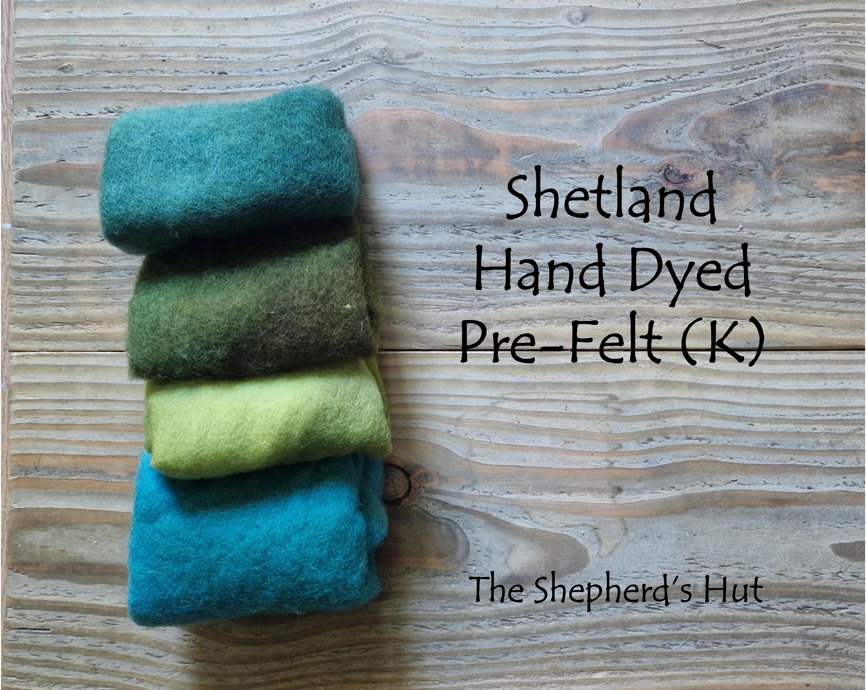 Shetland Pre Felt Hand Dyed. Selection Pack.k Four Pieces - Etsy