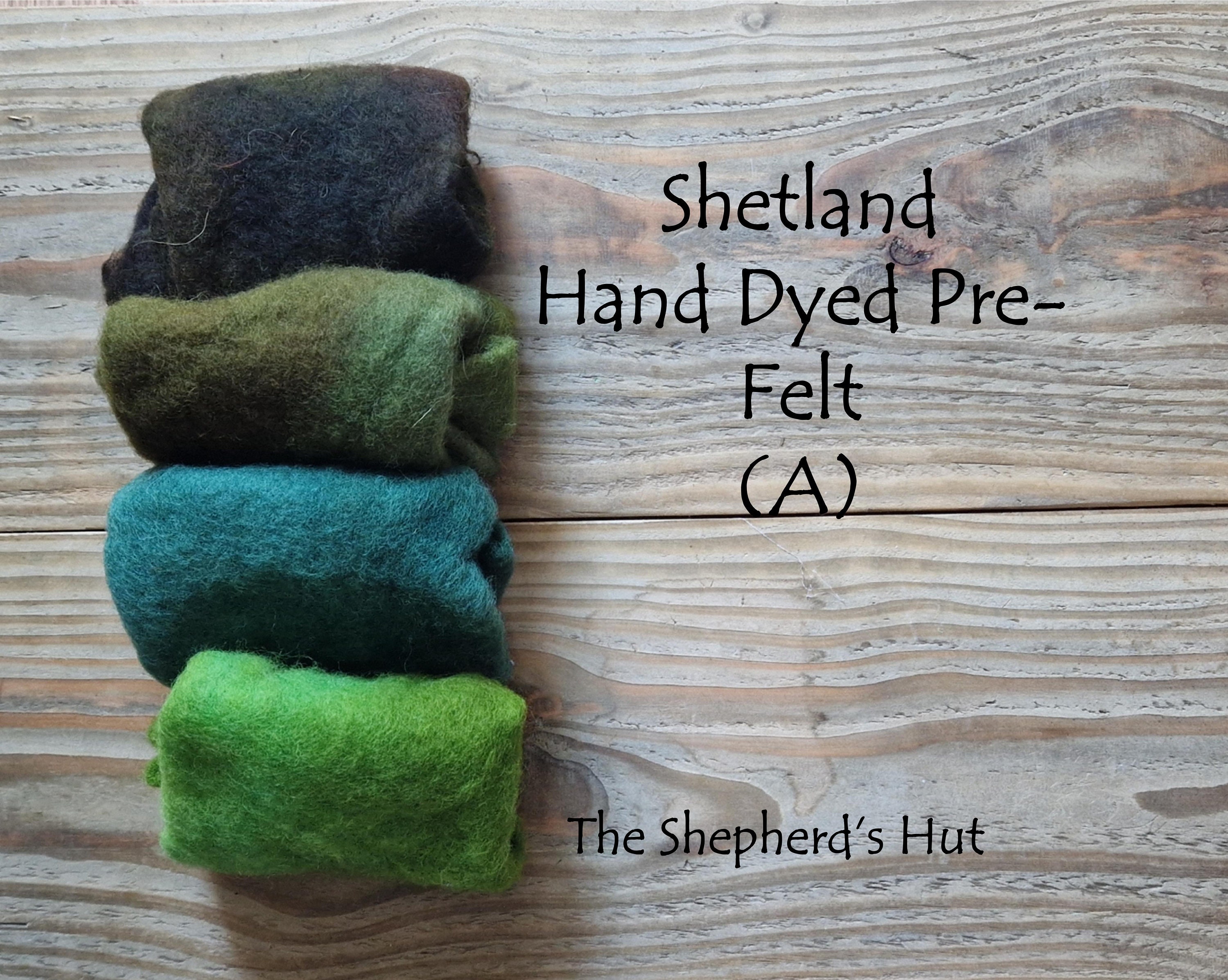 Shetland Pre Felt Hand Dyed. Selection Pack.a Four Pieces - Etsy