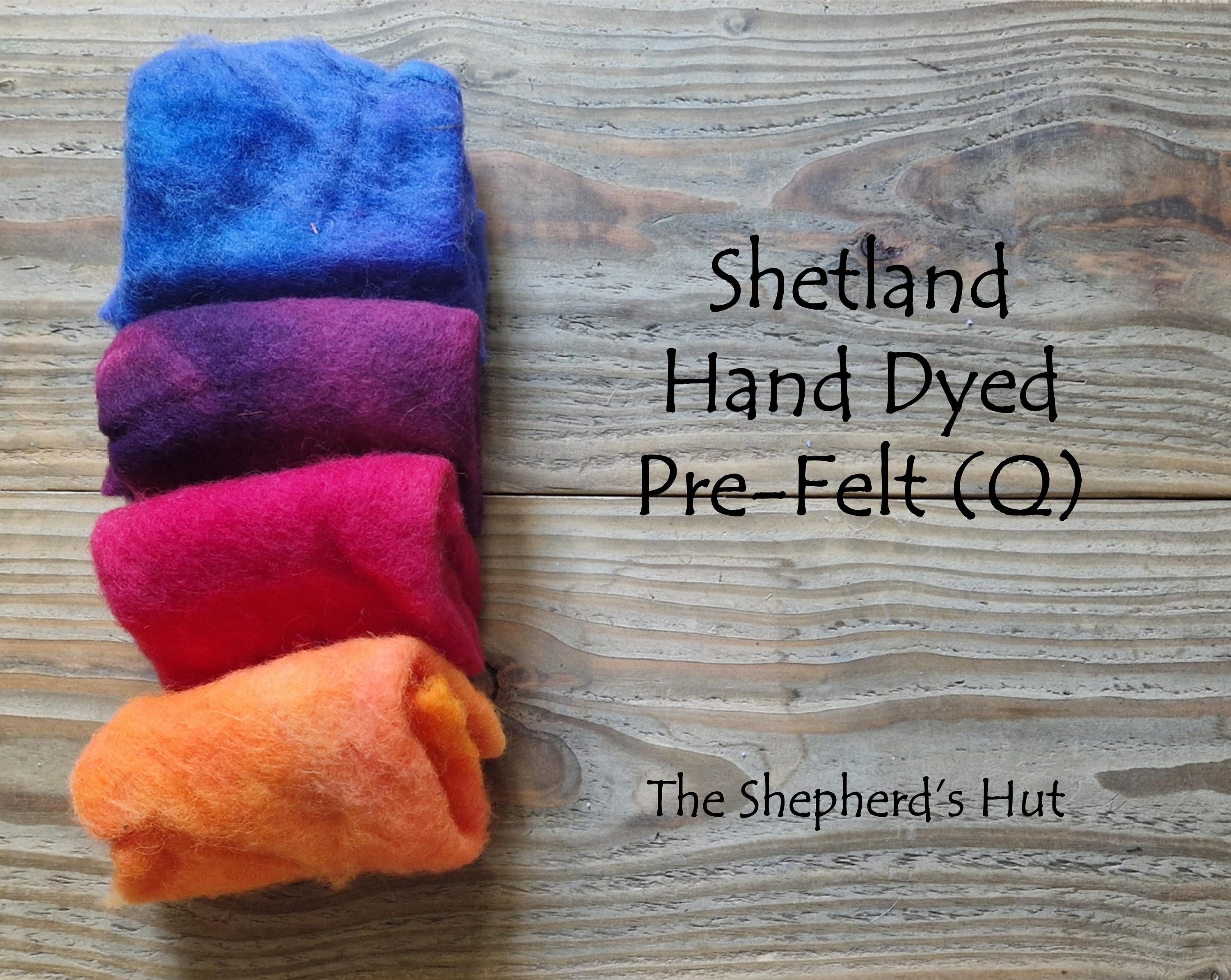 Shetland Pre Felt Hand Dyed. Selection Pack.q Four Pieces - Etsy
