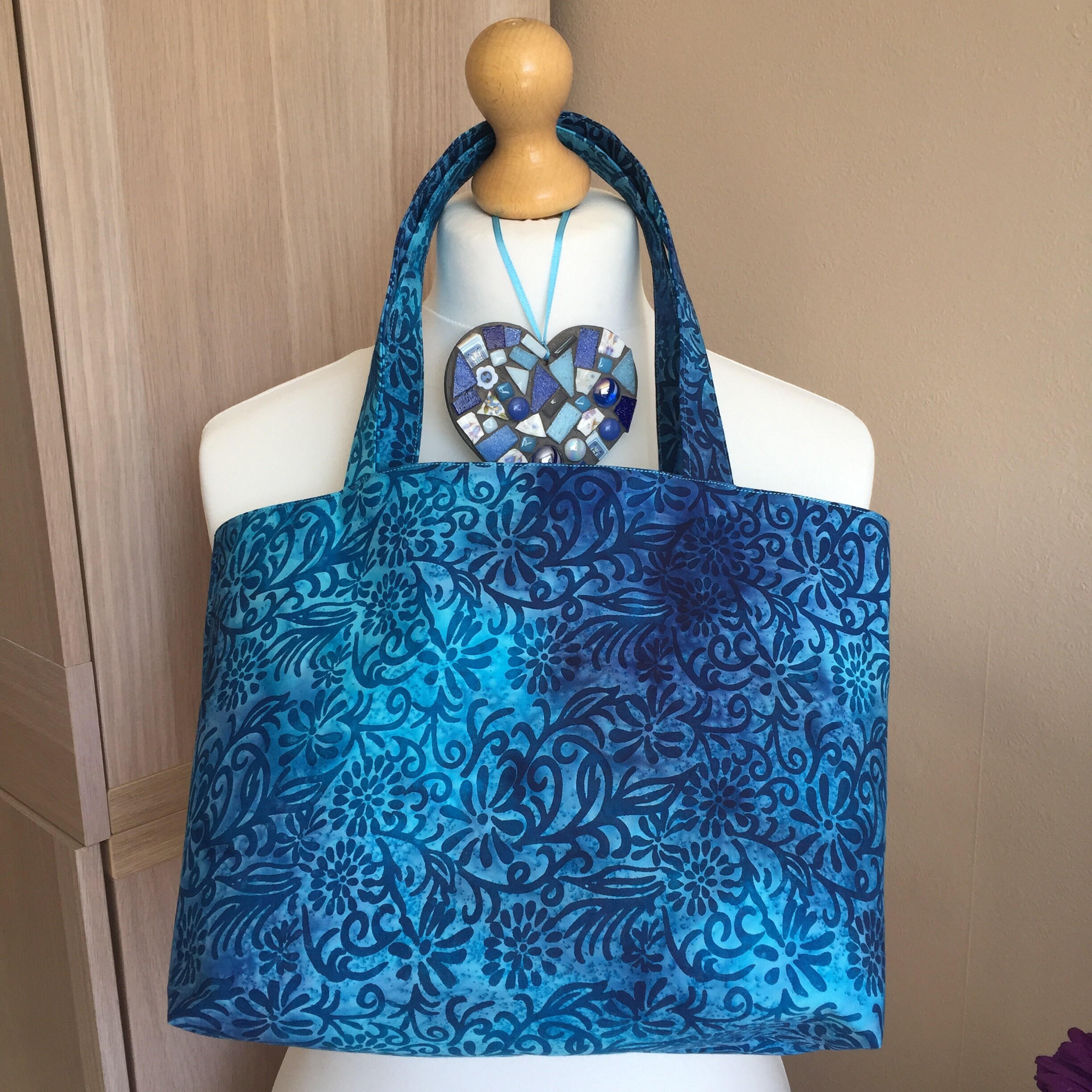 Batik Tote Bag / Cotton Tote / Gift Tote / Summer Tote / Etsy