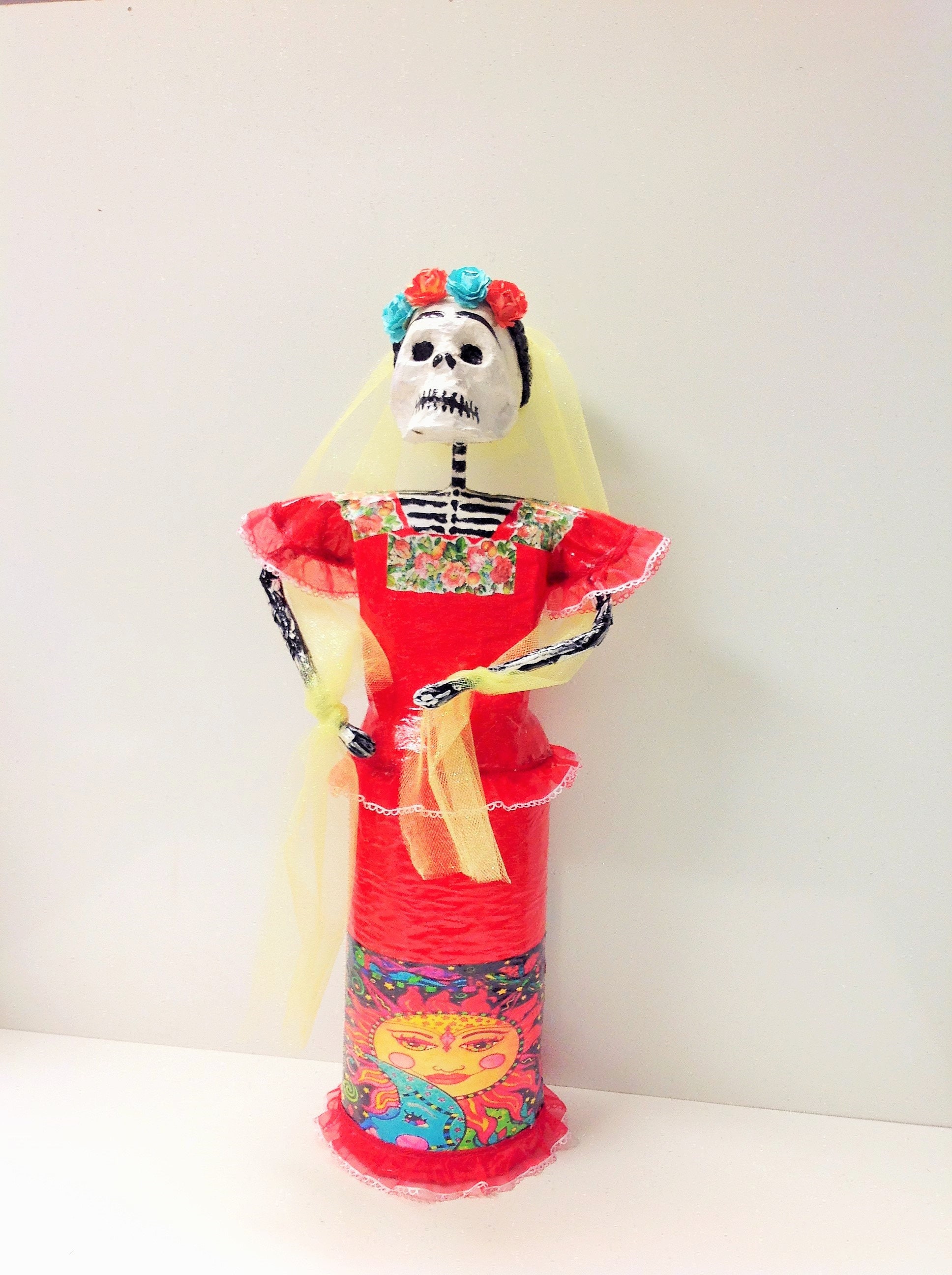 Large La Catrina Papier Mache Figure 24 Dia de Los Etsy