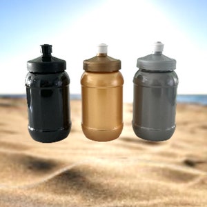 Reusable Plastic Water Cups Push Cap 16 Ozs. Sport Bottle Drinking Containers 6.5&quot; Mexican Party Supplies Small Wedding Favors