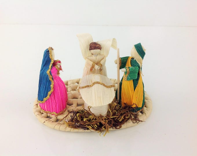 Mexican Corn Husk Nativity Scene Nativity Set Christmas Decor - Etsy