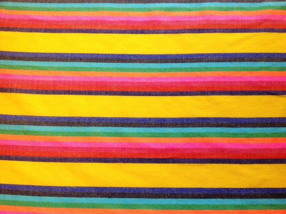 Mexican Fabric Yellow Stripes ans other colors Cambaya Serape | Etsy