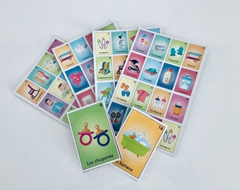 Loteria Baby Shower Mexican Loteria La Loteria Mexican Bingo Cards Game Boards and Deck Ready to Play (10 or 20 or 30 boards)