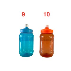 Set of Reusable Plastic Water Cups Push Cap 16 Ozs. Sport Bottle ...