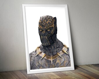 Killmonger | Black Panther Villain Drawing | A3 Giclée Art Print | Wall Art | Marvel Poster