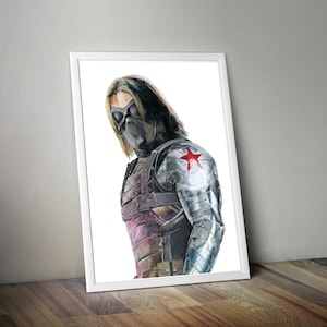 Winter Soldier Drawing - A3 Fine Art Print