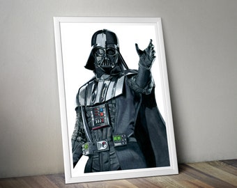 Darth Vader Drawing | A3 Giclée Art Print | Wall Art | Star Wars Poster