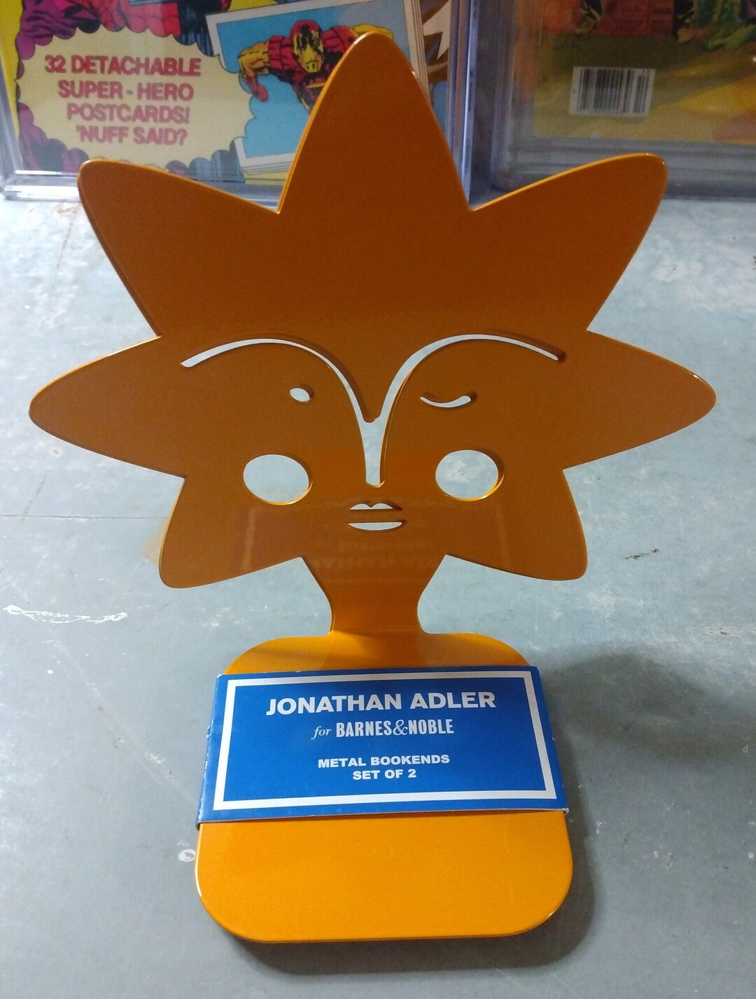 Jonathan Adler Barnes & Noble Sun Seasons Metal Bookends Pair 6.5 Tall