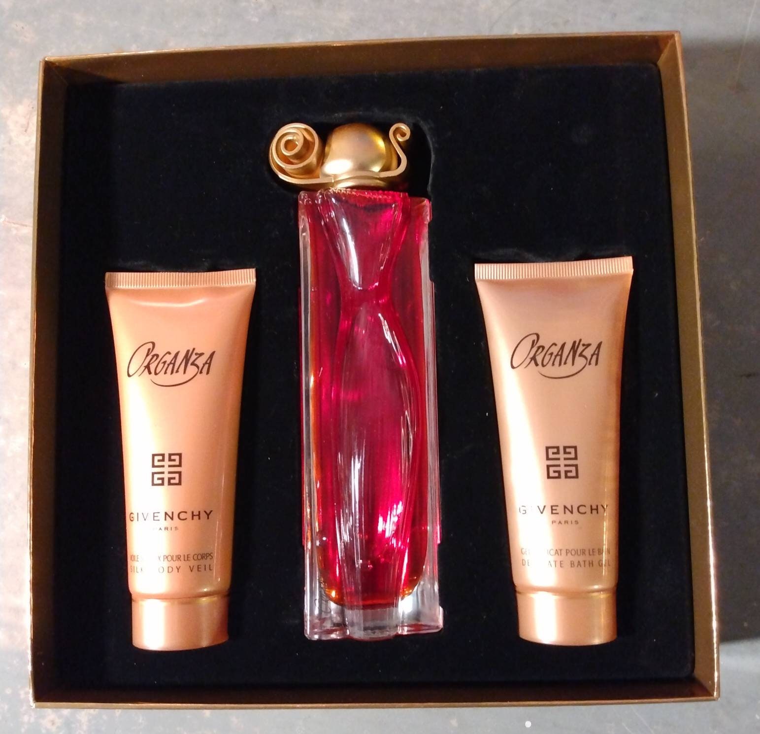 Givenchy Organza 3 piece Gift Set New With Box Parfum perfume Body Veil and Shower Gel Etsy