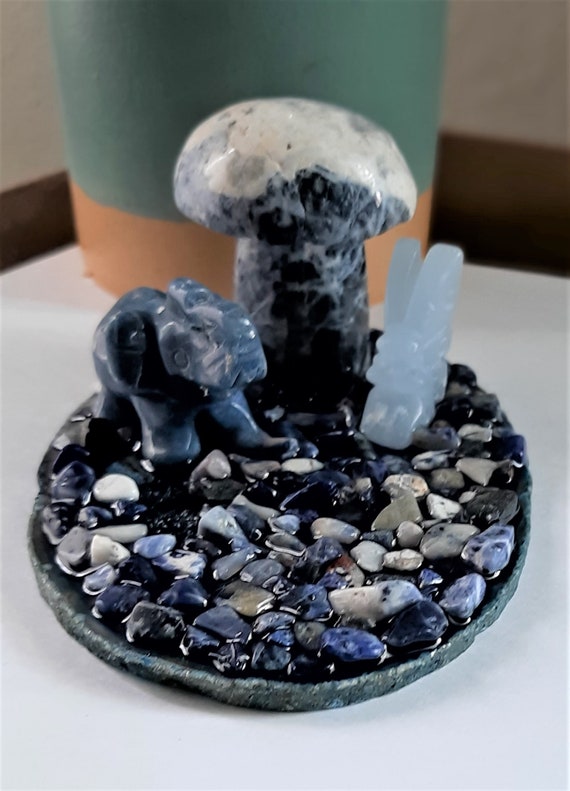 Fairy Rock Garden Crystal Chips Table Art Etsy