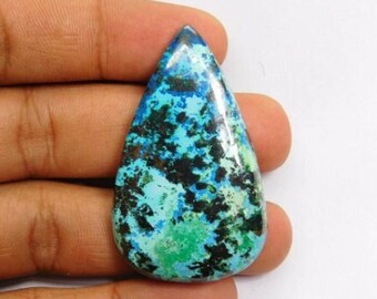 Shattuckite Azurite Cabochon, Azurite Shattuckite Loose Gemstone, 100% Natural Azurite Turquoise Loose Stone For Jewelry 125 Cts. N-639