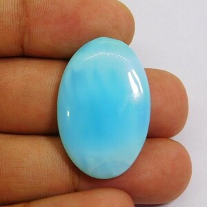 AAA+ Unique Beautiful Peru Opal 100 %Natural Blue Peruvian Opal Gemstone Top Quality Peruvian Opal Cabochon Semi Precious 34 Cts. N-3384