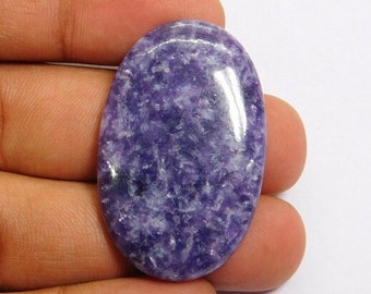 Natural Lepidolite cabochon, Natural Lepidolite gemstone, semi precious loose stone, for jewelry making Stone, Semi Precious. 63 Cts. N-3076