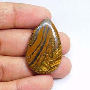 Iron Tiger Eye Cabochons, Top Grade 100% Natural Iron Tiger Eye Gemstone, Iron Tiger Eye loose Gemstone For Jewelry Making 62 Cts. N-77