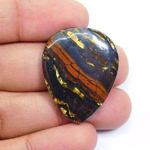 Iron Tiger Eye Cabochons, Top Grade 100% Natural Iron Tiger Eye Gemstone, Iron Tiger Eye loose Gemstone For Jewelry Making 68 Cts. N-96