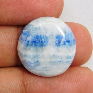 Amazing Look & 100% Natural Blue Scheelite Cabochons,Blue scheelite Loose Stone Healing Blue Scheelite Gemstone For jewelry 21 Cts. N-1514