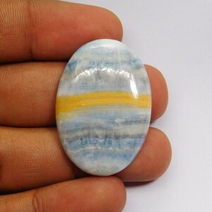 Good Quality Blue Scheelite Stone. Natural Blue Scheelite Cabochon. Blue Scheelite Loose Gemstone For Making Jewelry Stone. 60 Cts. N-1197