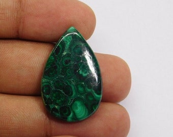 Pietra preziosa di malachite verde di design, pietra cabochon di malachite verde naturale, pietra preziosa sciolta semi preziosa, per pietra di gioielli, 43 ct. N-3006