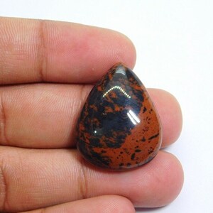 Mahogany Obsidian Natural Mahogany Obsidian Gemstone, Mahogany Obsidian Cabochon, Handmade Obsidian Loose Stone For Jewelry 38 Cts. N-4018