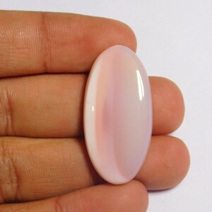 Natürlicher rosa Opal-Edelstein, rosa Opal-Cabochons, rosa Opal, ovale Form, lose Halbedelstein-Schmuckherstellung, Größe 40 x 20 mm, 38 cts. N-4451