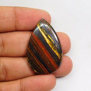 Iron Tiger Eye Cabochons, Top Grade 100% Natural Iron Tiger Eye Gemstone, Iron Tiger Eye loose Gemstone For Jewelry Making 56 Cts. N-95