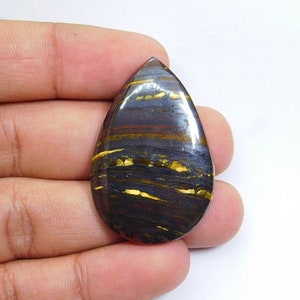 Top Grade 100% Natural Iron Tiger Eye Gemstone, Iron Tiger Eye Cabochons, Iron Tiger Eye loose Gemstone For Jewelry Making 74 Cts. N-94