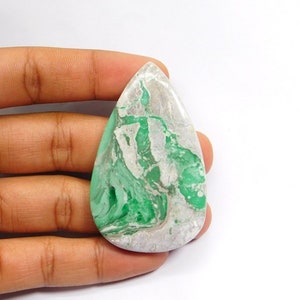 Amazing Natural Variscite Gemstone. Low Price ~~ Natural Green Variscite Cabochon. Green Variscite Loose Stone For Jewelry 172 Cts. N-1191