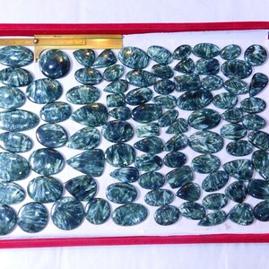 Natural Seraphinite Cabochon, Seraphinite Gemstone Lot, Seraphinite Pocket Stone Crystal Gift For Her Wholesale Lot Jewelry stone, N-LOT 19