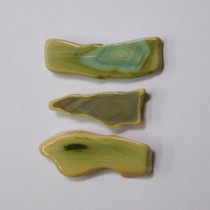 Lote de 3 rebanadas de jaspe imperial, hermosas rebanadas de jaspe imperial pulidas, rebanadas de jaspe imperial para hacer joyas, 34 cts. N-3516