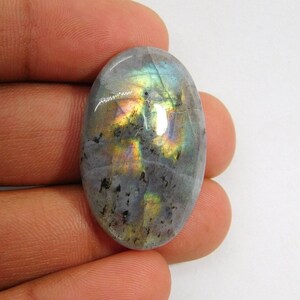 Natural Labradorite Cabochon, Multi Purple Labradorite Cabochon Gemstone For Jewelry, Handmade Labradorite Loose Gemstone, 48 Cts. N-1845