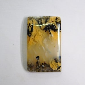 Natuurlijke dendriet opaal cabochon edelsteen, gele dendriet, dendriet opaal losse steen, gepolijste dendriet voor sieraden steen, 33 kts N-1907