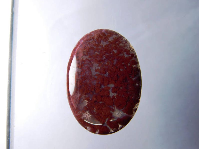 Hungarian agate gemstone #3071N Moss agate loose stone Smooth Moss agate loose gemstone 22 Cts Designer Natural Red Moss agate cabochon