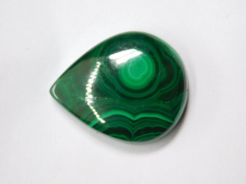 Très lisse Cabochon de malachite naturelle, pierre précieuse de malachite polie, pierre précieuse de malachite en vrac Pierre de malachite en vrac de créateur 64 Cts. N-547 image 4