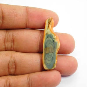 Rebanada de jaspe imperial / Piedra preciosa suelta de jaspe imperial natural/Rebanada de cabujón de jaspe imperial suelta para hacer joyas 21 Cts. N-3486