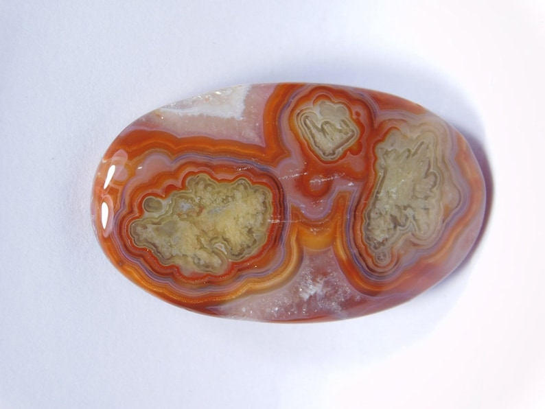 Royal Aztec Agate cabochons sold as a pair